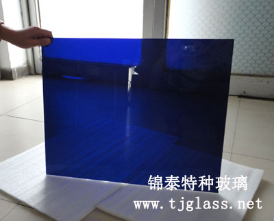 大板藍色鈷玻璃